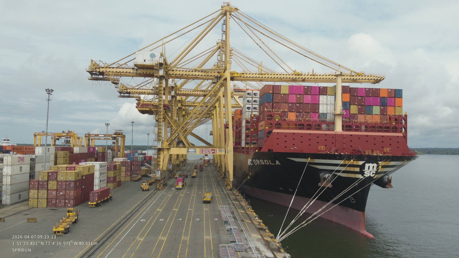 Sociedad Portuaria Regional de Buenaventura rompe récord de capacidad portuaria con la llegada del buque MSC Orsola